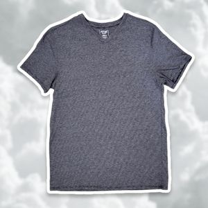 Apt 9 Lounge Black White Stripe Short Sleeve V-Neck Tee Shirt